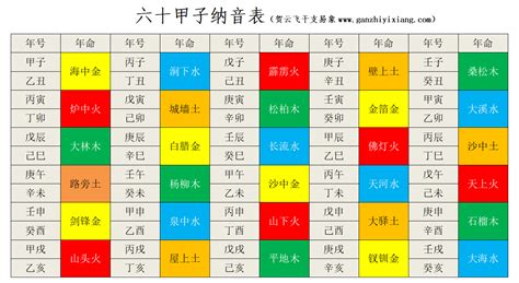 己未納音|六十甲子纳音介绍及命名原理